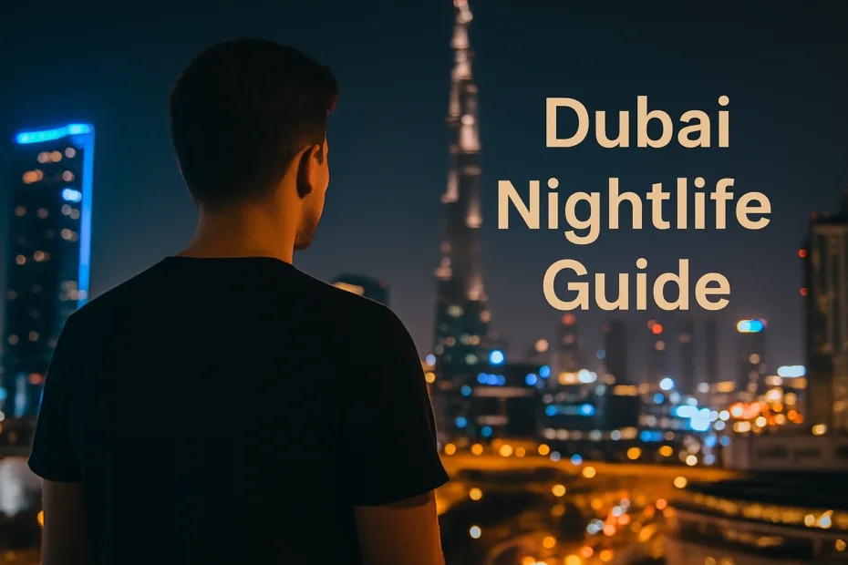 Guide to Dubai nightlife showing vibrant skyline and bustling waterfront venues