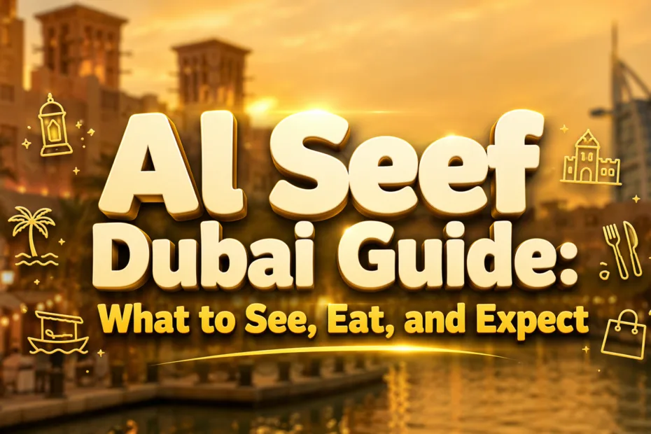 Al Seef Dubai guide shows vibrant shops, waterfront views, colorful markets, and traditional eateries to explore.
