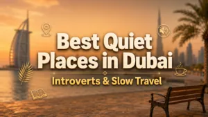 A peaceful garden in Dubai offers a quiet space perfect for introverts and slow travelers.